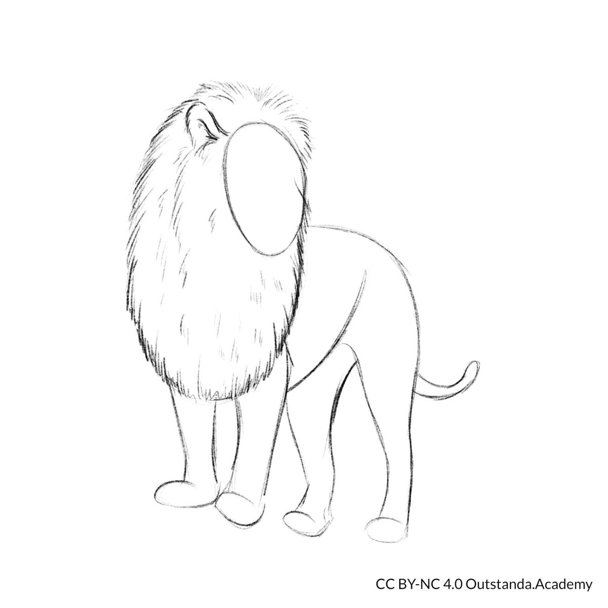 draw a lion step 3